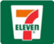 7-11 Logo with green background.